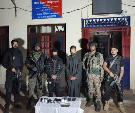 Two terror associates arrested with arms, ammunition in J&K’s Shopian