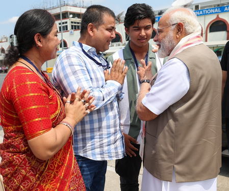 PM Modi meets IPL star Vaibhav Suryavanshi and his parents in Patna