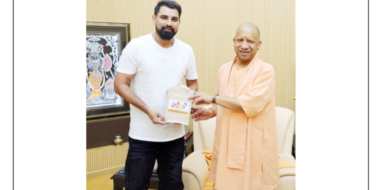 India pacer Mohammed Shami meets Uttar Pradesh CM Yogi Adityanath in Lucknow