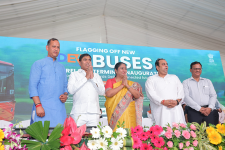 Delhi CM Gupta inaugurates new DTC depot in Narela; flags off 105 electric DEVI buses