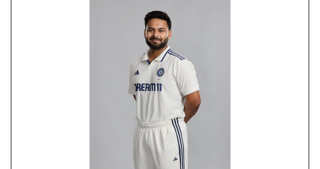 ‘Reporting for national duty’: Pant poses in whites ahead of England Tests