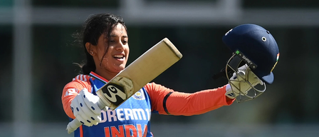 Mandhana closes in on No. 1 T20I ranking after century against England