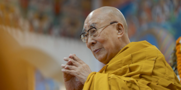 Braving heavy monsoon rain, thick fog, people attend Dalai Lama’s 90th birthday celebrations