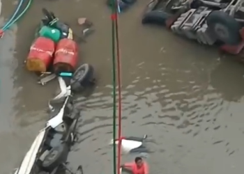 Three killed as bridge collapses in Gujarat’s Vadodara, vehicles fall into river