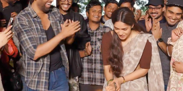 Mrunal Thakur surprised with a pre-birthday celebration on the set of Adivi Sesh’s ‘Dacoit’