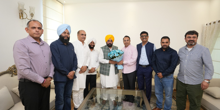 PUNJAB CM BATS FOR STARTING SHER-E-PUNJAB MAHARAJA RANJIT SINGH CRICKET LEAGUE IN STATE