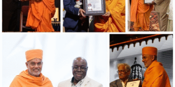 BAPS’ Gnanvatsal Swami honoured across the US