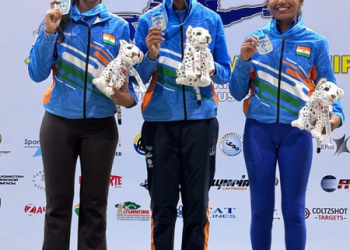 Producer Rajsekar Pandian’s daughter Anthra wins honours in 16th Asian shooting championship in Kazakhstan