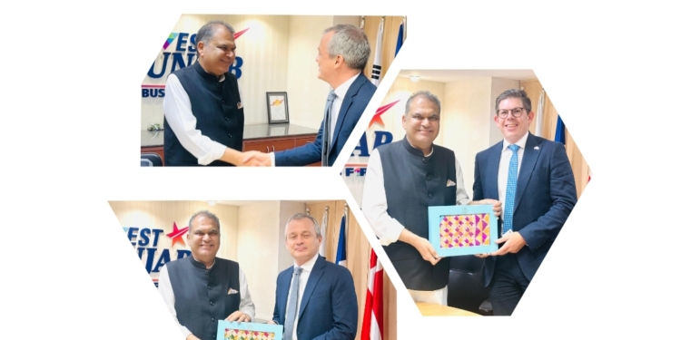 Political Counsellor of British High Commission meets Cabinet Minister Sanjeev Arora pertaining to “Visa Fraud Ton Bacho” campaign