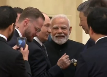 Russia shares ‘video of the day’ as PM Modi, Putin, Xi Jinping share warm moment at SCO Summit