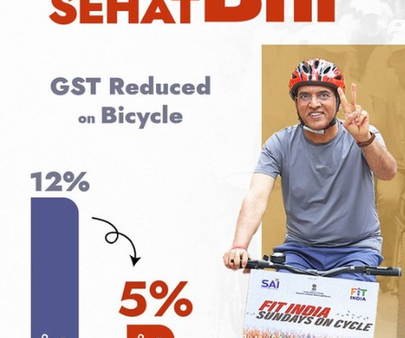 GST reforms set to build strong culture of fitness, boost health: Govt