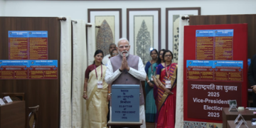 VP election kicks off; PM Modi casts first vote