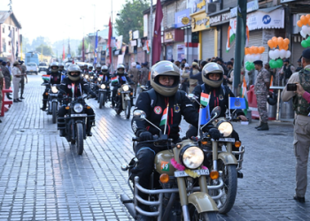 CRPF DG flags off all-women bike expedition from Srinagar’s Lal Chowk