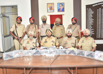 CROSS-BORDER ARMS SMUGGLING MODULE BUSTED; HAWALA OPERATOR AMONG THREE HELD WITH 10 PISTOLS, ₹2.5L HAWALA MONEY