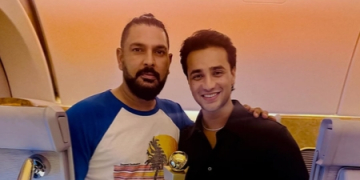 Abhishek Sharma shares flight celebration with mentor Yuvraj Singh after Asia Cup triumph