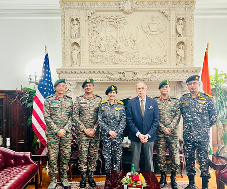 Indian envoy meets visiting armed forces medical team in Washington