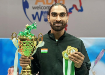 Pramod Bhagat shines with triple gold and at Abia Para Badminton International