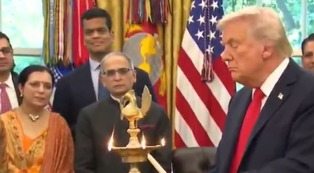 Trump hosts Diwali celebrations at White House, calls PM Modi ‘great person’