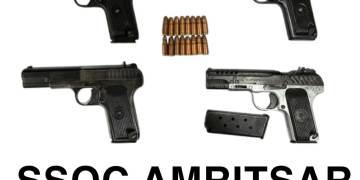 FOUR LINKED TO CROSS BORDER SMUGGLING MODULE HELD WITH 4 SOPHISTICATED PISTOLS