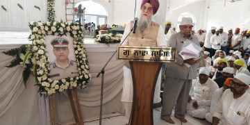 Speaker pays tribute at the ‘Antim Ardas’ of late Y. Puran Kumar IPS