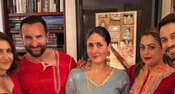 Soha Ali Khan drops sneak peeks of pre-Diwali celebration with Saif, Kareena & Karisma