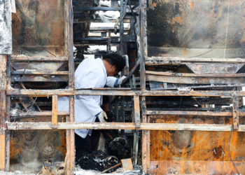Bus catches fire on Hyderabad-Vijayawada highway, narrow escape for passengers