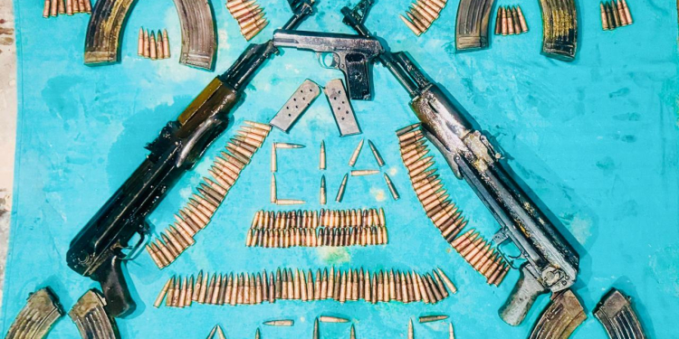 TWO AK-SERIES ASSAULT RIFLES, ONE SOPHISTICATED PISTOL RECOVERED FROM NEAR INDO-PAK BORDER IN AMRITSAR