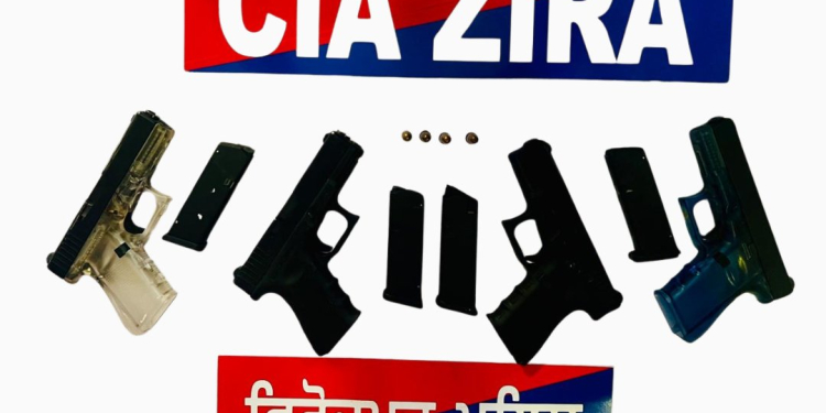 CROSS BORDER WEAPON SMUGGLING NETWORK BUSTED IN FEROZEPUR; TWO HELD WITH FOUR GLOCK PISTOLS