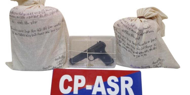 CROSS-BORDER SMUGGLING CARTEL BUSTED IN AMRITSAR; THREE HELD WITH 4.5KG HEROIN, ONE PISTOL