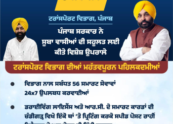 YEAR ENDER-2025: 56 SMART TRANSPORT SERVICES MADE AVAILABLE 24×7: LALJIT SINGH BHULLAR
