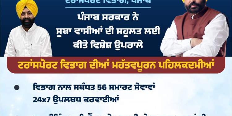 YEAR ENDER-2025: 56 SMART TRANSPORT SERVICES MADE AVAILABLE 24×7: LALJIT SINGH BHULLAR