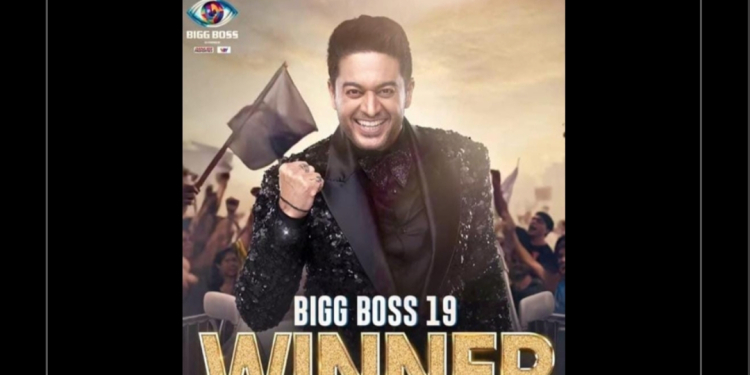 Gaurav Khanna lifts the "Bigg Boss 19' trophy