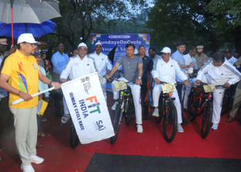 Historic Fit India Sundays on Cycle unfolds at Attari Border on Republic Day Eve