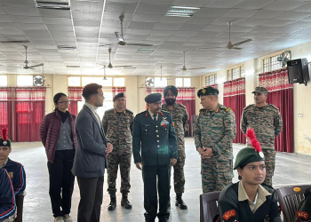 Brigadier Arun Bhardawaj visits NCC camp
