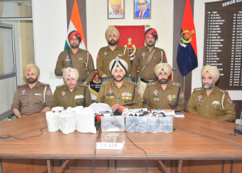 10 LINKED TO DIFFERENT CROSS-BORDER DRUG AND ILLEGAL ARMS SMUGGLING MODULES HELD IN AMRITSAR; 5.4KG HEROIN, 3 PISTOLS RECOVERED