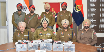 TWO LINKED TO ARMS-TRAFFICKING MODULE HELD WITH 5 SOPHISTICATED PISTOLS FROM AMRITSAR