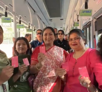 Delhi CM Rekha Gupta hails women empowerment, travels on DTC bus with Pink Card