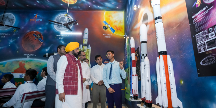 CM Bhagwant Singh Mann interacts with students at School of Eminence in Adampur; Schools of Eminence are catalysts giving wings to students’ dreams