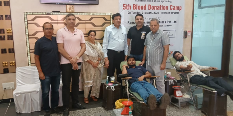 146 Units of Blood Collected at Blood Donation Camp Organized by Ramani Precision Machines, Mohali