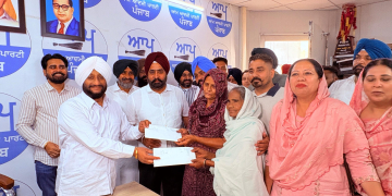 MLA Kulwant Singh distributes cheques worth Rs 1.88 crore to Panchayats
