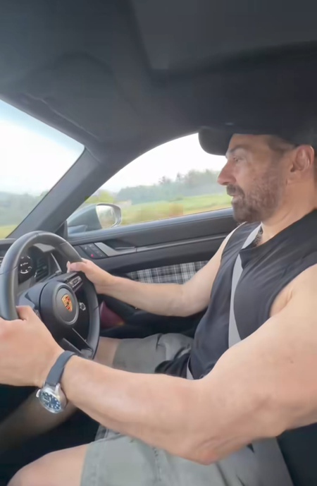 Sunny Deol unwinds with Satinder Sartaj's music during a peaceful drive early morning
