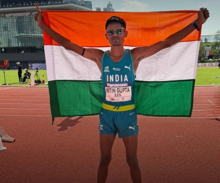 Asian U20 Athletics: Nitin Gupta clinches gold in 5000m race walk; Sadhna wins triple jump silver