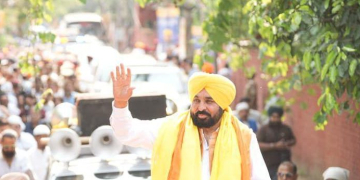 CM Bhagwant Singh Mann leads ‘Shukrana Yatra’ in Majha region on 2nd day, says those committing beadbi will no longer escape punishment