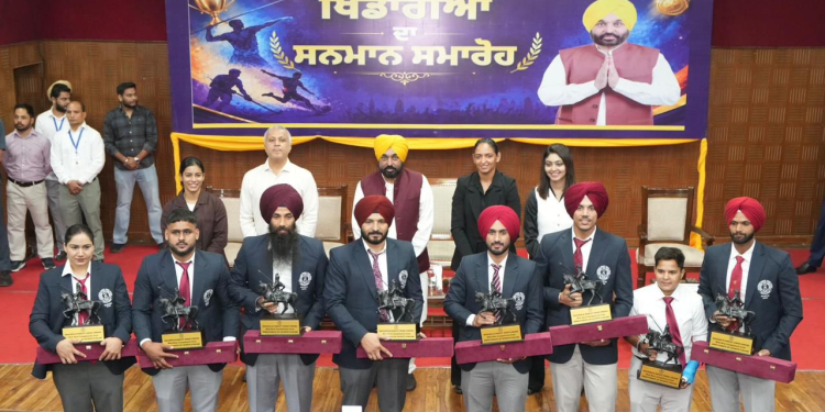 Punjab’s athletes have made Tricolour proud across world; CM Bhagwant Singh Mann honours them with awards