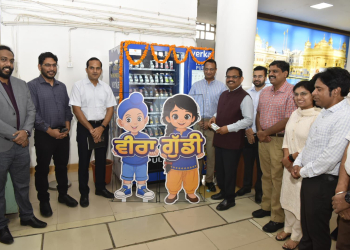 Chief Secretary K.A.P. Sinha launches state of the art vending machine dispensing Milkfed products