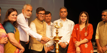 Mayor Saurabh Joshi honours women beneficiaries, distributes sewing machines at NGO’s 8th foundation day