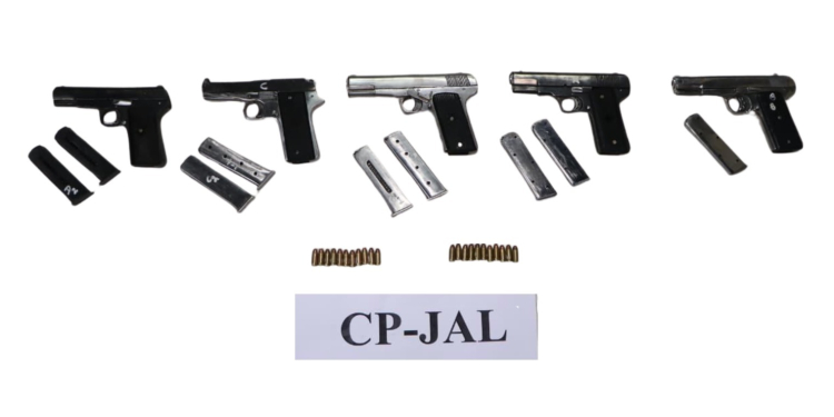 ILLEGAL ARMS SMUGGLING MODULE BUSTED IN JALANDHAR; THREE HELD WITH 5 PISTOLS
