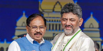 Shivakumar sworn in as K’taka CM; Parameshwara Deputy CM with 12 Ministers
