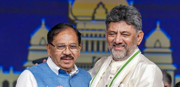 Shivakumar sworn in as K’taka CM; Parameshwara Deputy CM with 12 Ministers