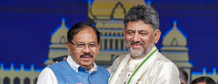 Shivakumar sworn in as K’taka CM; Parameshwara Deputy CM with 12 Ministers